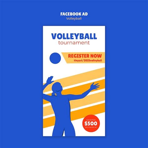 Free Psd Flat Design Volleyball Game Template