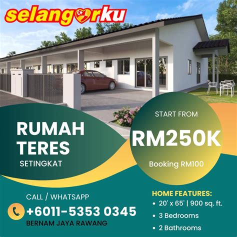 SELANGORKU RUMAH BARU MAMPU MILIK Satu Tingkat Rumah Teres 20 X 65