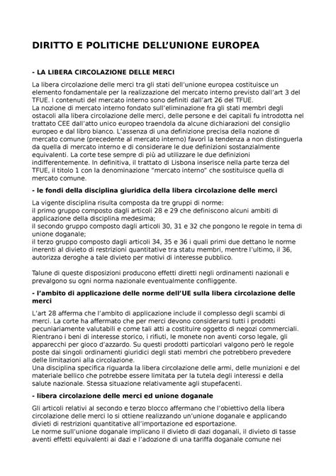 Diritto Dell Unione Europea Diritto E Politiche Dellunione Europea