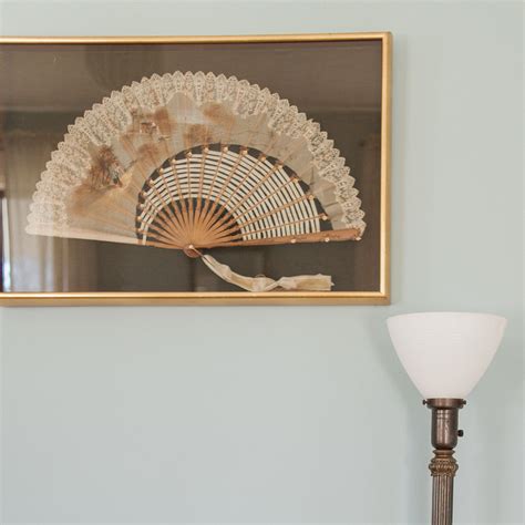 Antique Fan W Shadow Box Mayflower Mercantile