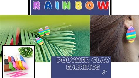 Easy Diy Polymer Clay Earings Rainbow Earings Handmade Clay