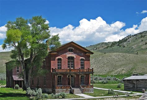 travel, house, bannack, history, scenery, blue, plant, building