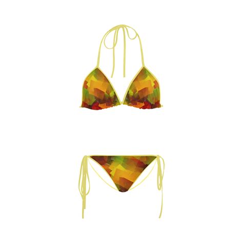 Indian Summer Cubes Custom Bikini Swimsuit Id D