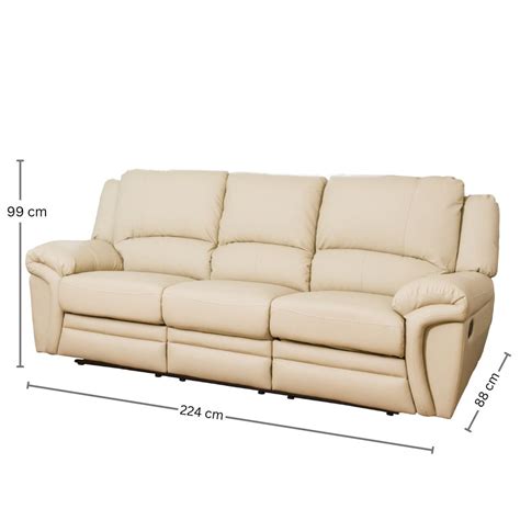 Highly Padded 3 Seater Reclining Sofa Front Row Furniture