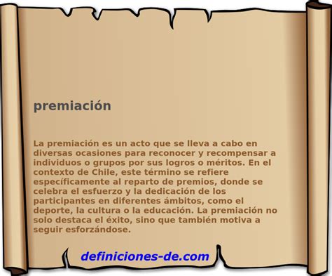 significado de premiacion