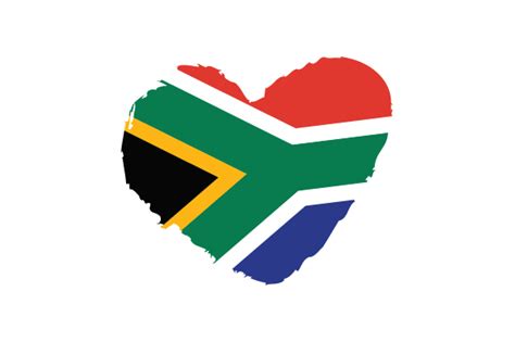 South Africa Heart Shape With Flag Svg Cut File By Creative Fabrica