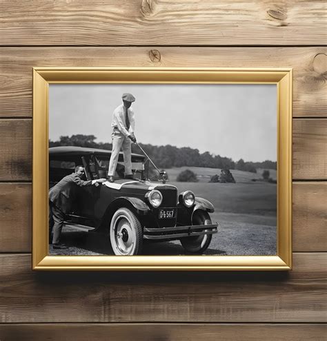 Golf Vintage Photograph Landscape Art Print Vintage Golf Course Wall ...