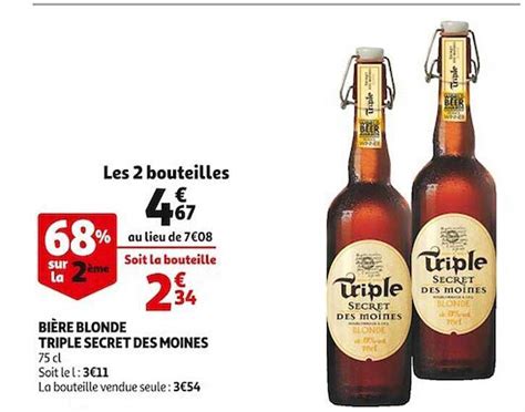 Promo Bi Re Blonde Triple Secret Des Moines Chez Auchan Icatalogue Fr