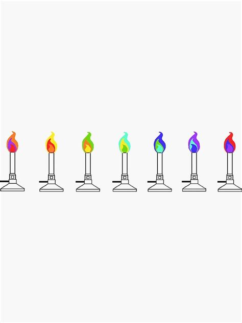 Bunsen Burner Outline And Flame Pride Month Sticker By ECKDesign