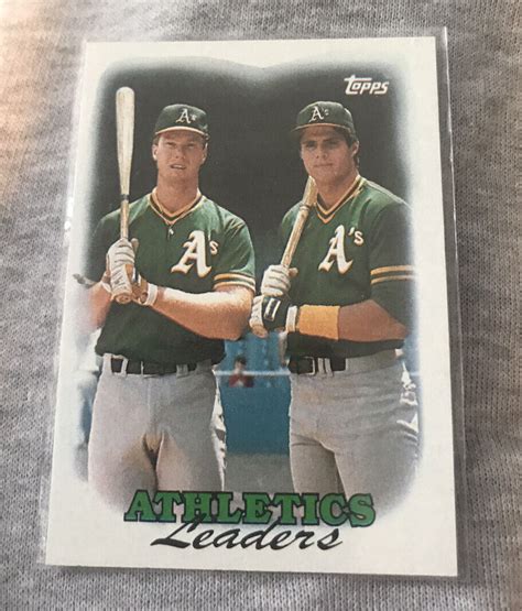 1988 Topps Jose Canseco Mark McGwire Oakland Athletics 759 Baseball