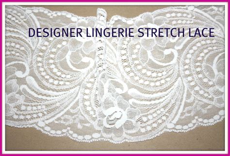 2 GENEROUS CUT YARDS WHITE STRETCH LINGERIE WIDE LACE EBay