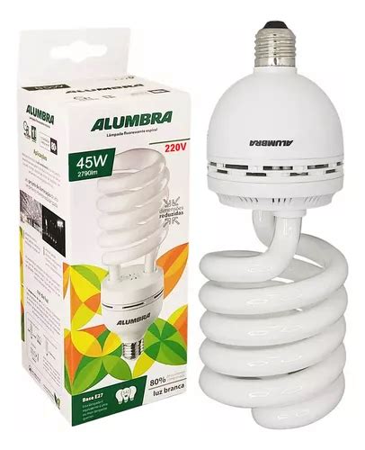 Lâmpada Compacta Espiral 45w 220v E27 Branco Frio Alumbra MercadoLivre