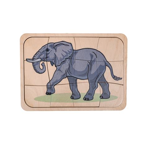 Тактильный пазл Слон (12 элементов) — купить по выгодной цене ...