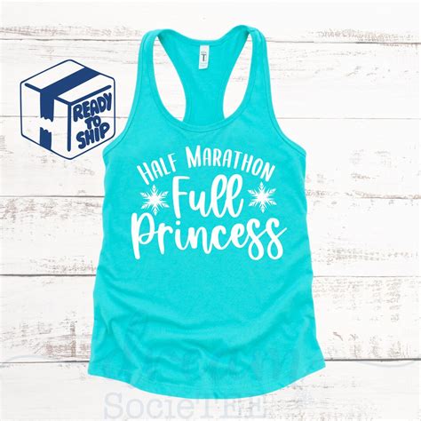 Ready To Ship Half Marathon Full Princess® Princess Women S Tank Top Princess Running Shirt Run