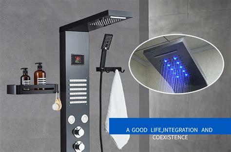Hot Selling Six Speed Hydropower Temperature Display Led Constant Temperature Shower Set Buy