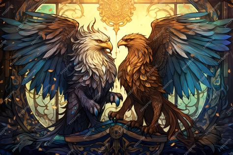 Premium Ai Image Loyal Griffins Majestic Creatures With The Body Of A