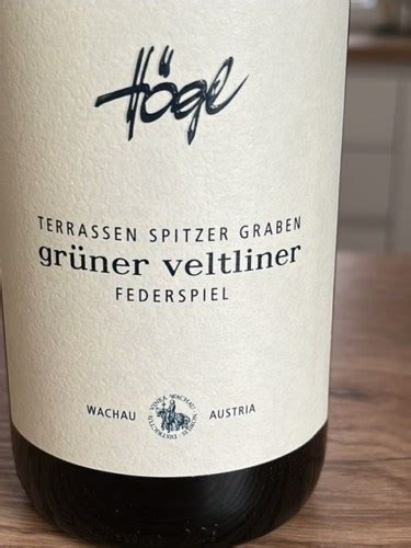 Högl Höegl Terrassen Spitzer Graben Grüner Veltliner Federspiel