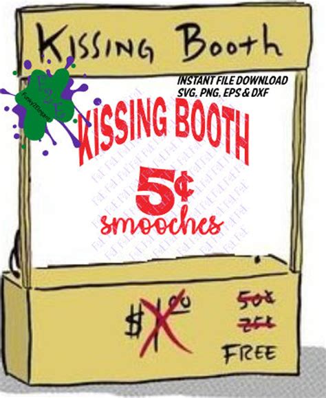 Kissing Booth 5 Cents Svg Png Eps Dxf Etsy