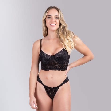 Conjunto Lingerie Calcinha Sutiã Cropped Corset Sem Bojo Aro Rendado Moda Íntima Sensual