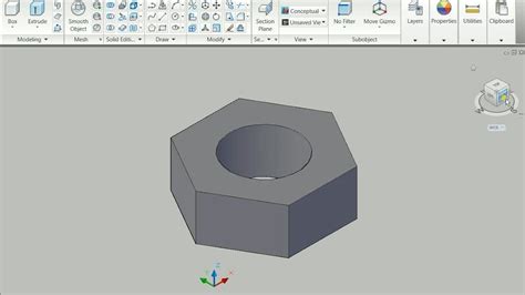 How To Draw 3D Nut In AutoCAD YouTube