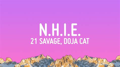 21 Savage Doja Cat N H I E Lyrics YouTube