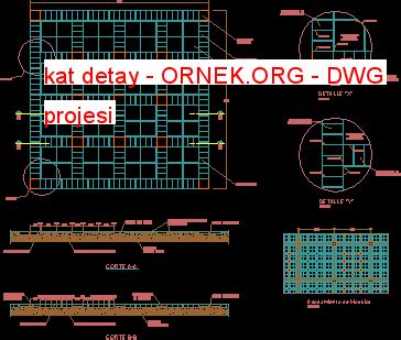 Proje Sitesi Kat Detay Autocad Projesi