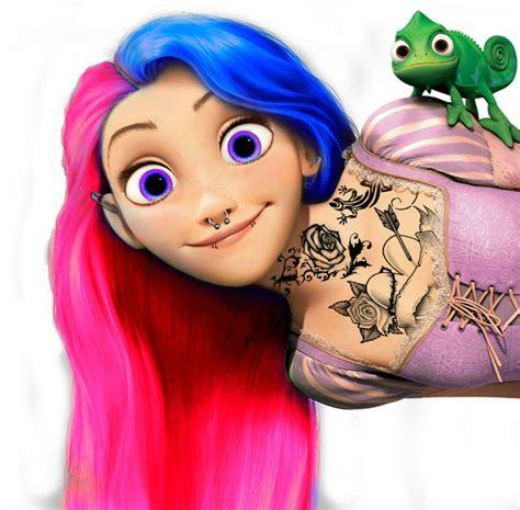 Punk Disney Princesses Rapunzel