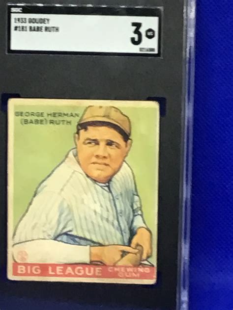 1933 GOUDEY GEORGE HERMAN Babe RUTH 181 SGC 3 My WordPress