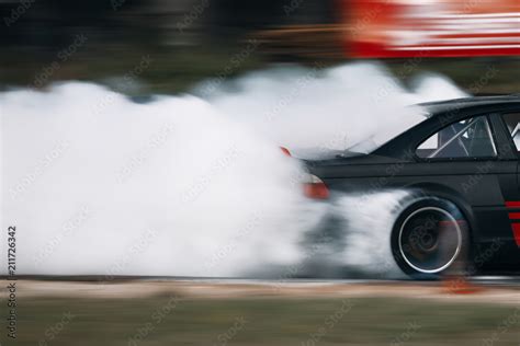 sport car wheel drifting blurred  image diffusion race drift car