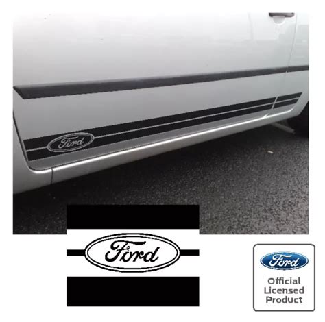 Ford Fiesta Mk6 Ford Oval Twin Side Stripes Decals Stickers 3 Door £