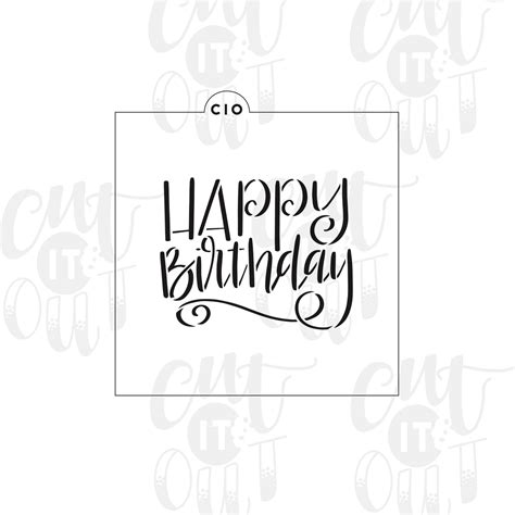 Happy Birthday 2 Cookie Stencil Cut It Out Cutters
