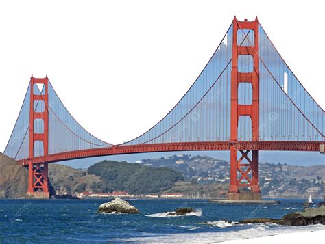 Golden Gate Bridge Waves Coast Tall, Pacific, Attraction, Baker PNG