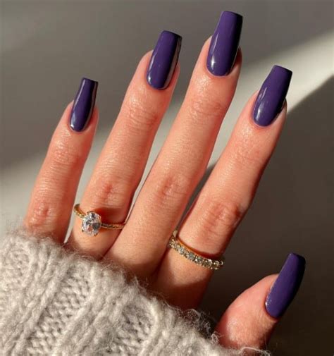 33 Stunning Purple Coffin Nails Were Swooning Over