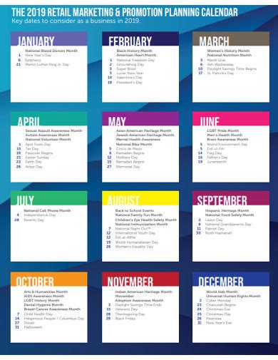 Marketing calendar