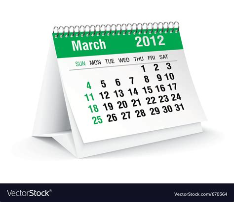 march calendar royalty  vector image vectorstock