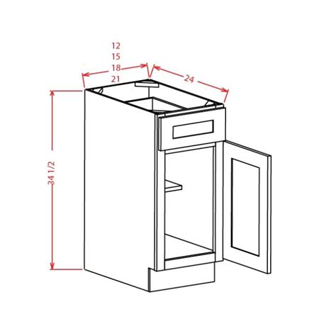 SW B15 Single Door Single Drawer Bases 15 Inch