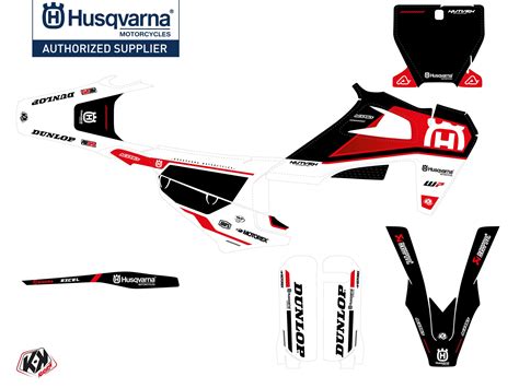 Kit Déco Moto Cross D SKT Husqvarna TC 125 Rouge Kutvek