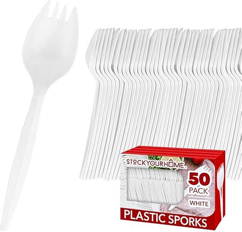 Amazon Disposable Sporks Pack White Plastic Sporks Bpa Free