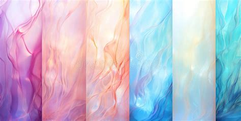 A Collection Of Colorful Abstract And Textured Glass Panels