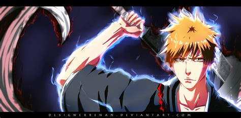 Ichigo Kurosaki Hd Wallpaper Zangetsu In Action By Walter Renan