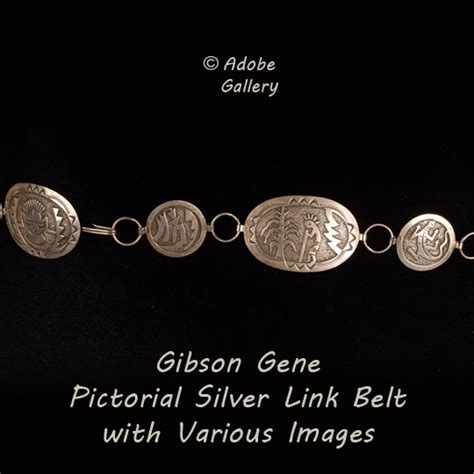 Southwest Native American Jewelry Silver Link Belt Gibson Gene C4755 ...