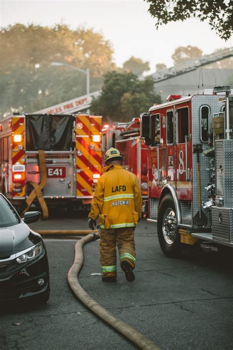 LAFD Extinguish Fire Near Strip Mall