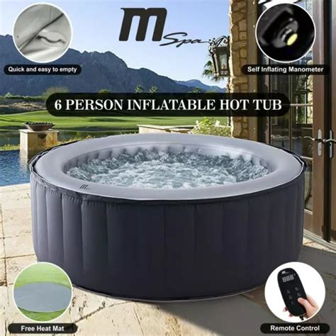 Mspa Inflatable Hot Tub Portable Bubble Spa Silver Cloud Bathers Garden Pool Picclick Uk