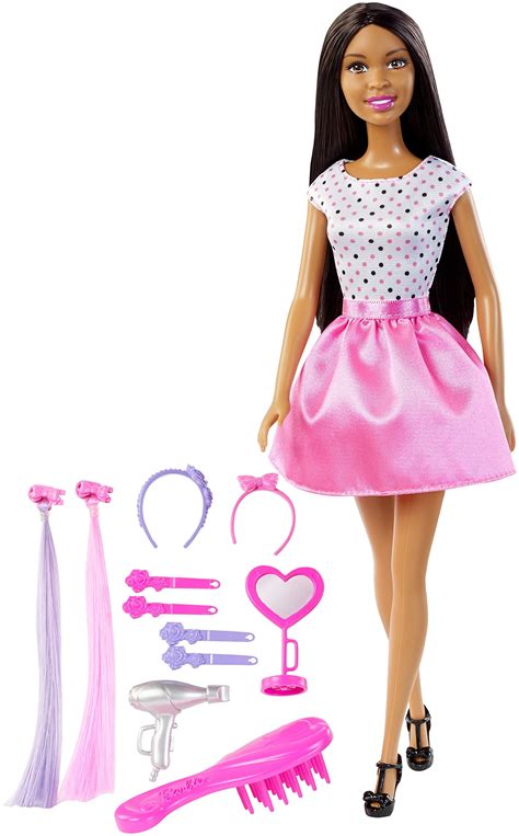 Barbie Doll with Hair Accessory, African-American - Walmart.com