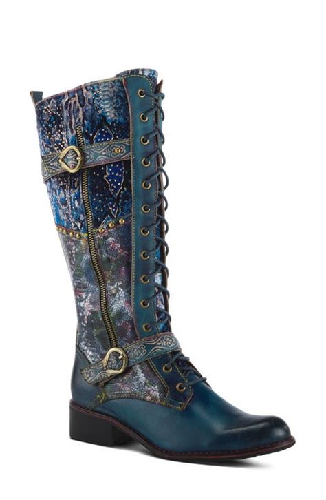 blue knee high boots  women nordstrom