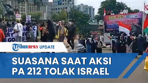 Suasana Riuh Saat Aksi 203 PA 212 Di Patung Kuda Tolak Kedatangan