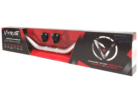 Guidão Vyrus Fat Bar NAKED Adaptador Cb 300 Twister Fazer Manolo Motos