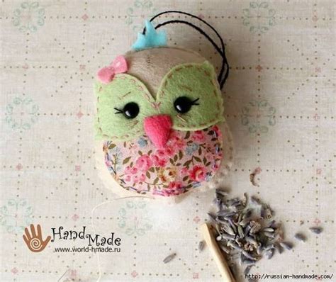 Подвески СОВУШКИ из фетра - Russian-Handmade.com