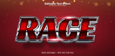 Premium Vector Race Editable Text Effect In Modern Trend Style