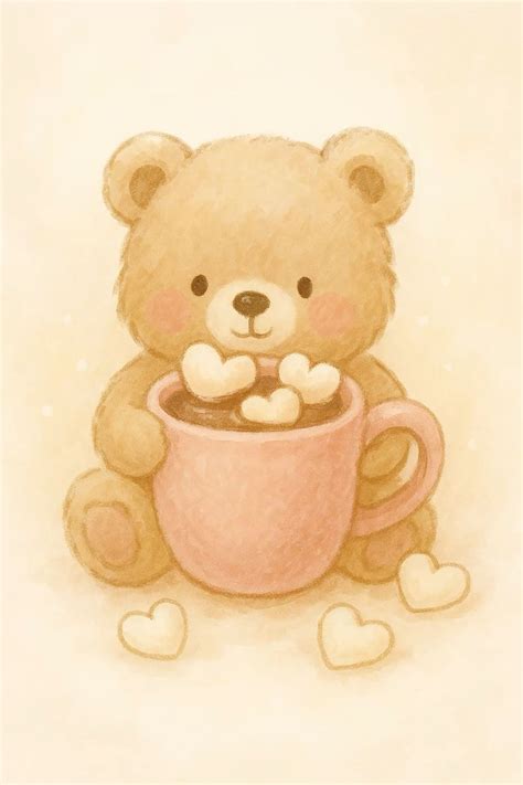 Cozy Bear Hot Chocolate A Warm Hug In A Cup Ursos Fofos